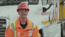 Ronald Châtillon, conducteur de camion muni d’un atténuateur d’impact (AIFV)
